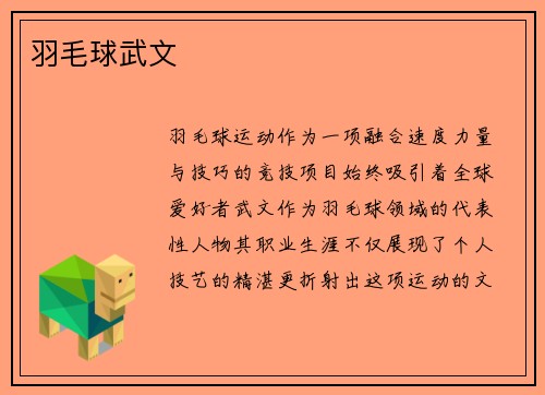 羽毛球武文